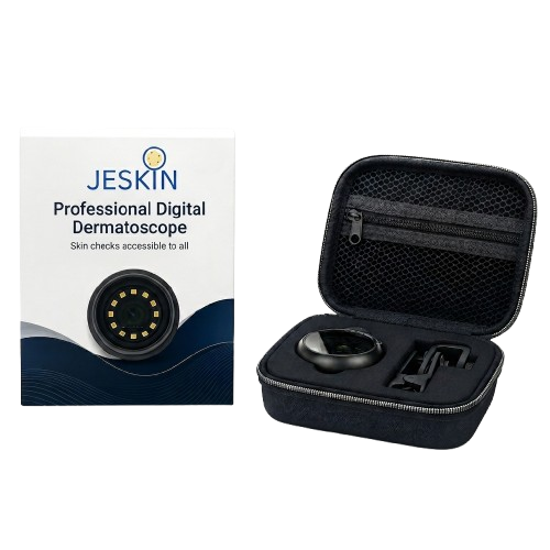 Jeskin Partner Kit — Professional Digital Dermatoscope box with carrying case, lens and phone clip